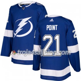 Tampa Bay Lightning tröja Brayden Point 21 Adidas 2017-2018 Blå Authentic - NHL Tröjor Herr
